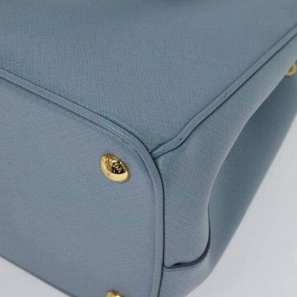 PRADA Galleria Hand Bag Safiano leather 2way Light Blue Gold - Picture 7 of 15